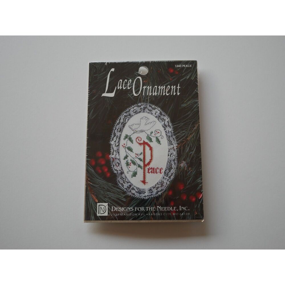 Vintage Lace Ornament Peace Dove Christmas Cross Stitch Kit NOS Sealed